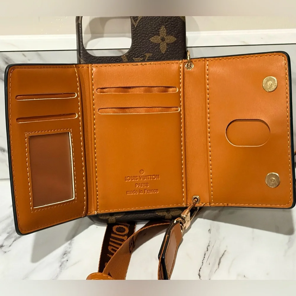 Luxury Designer Inspired Phone Case with Strap for iPhone 13 - Picture 5 of 6